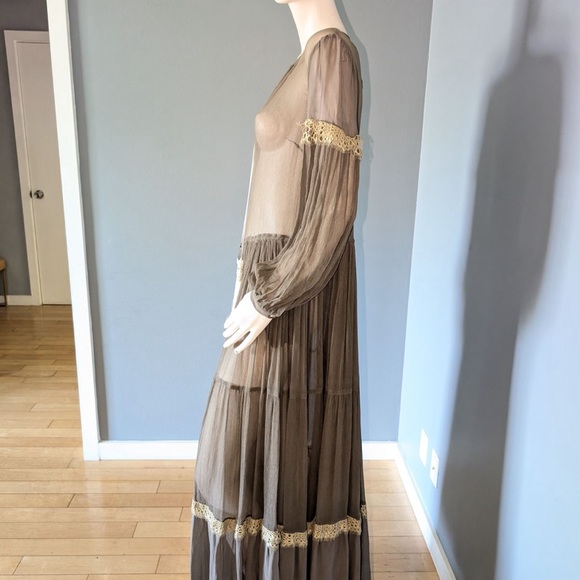 NWT Wandering Caftan Silk Dress Size 38 Italian US Size 2 - Picture 4 of 13